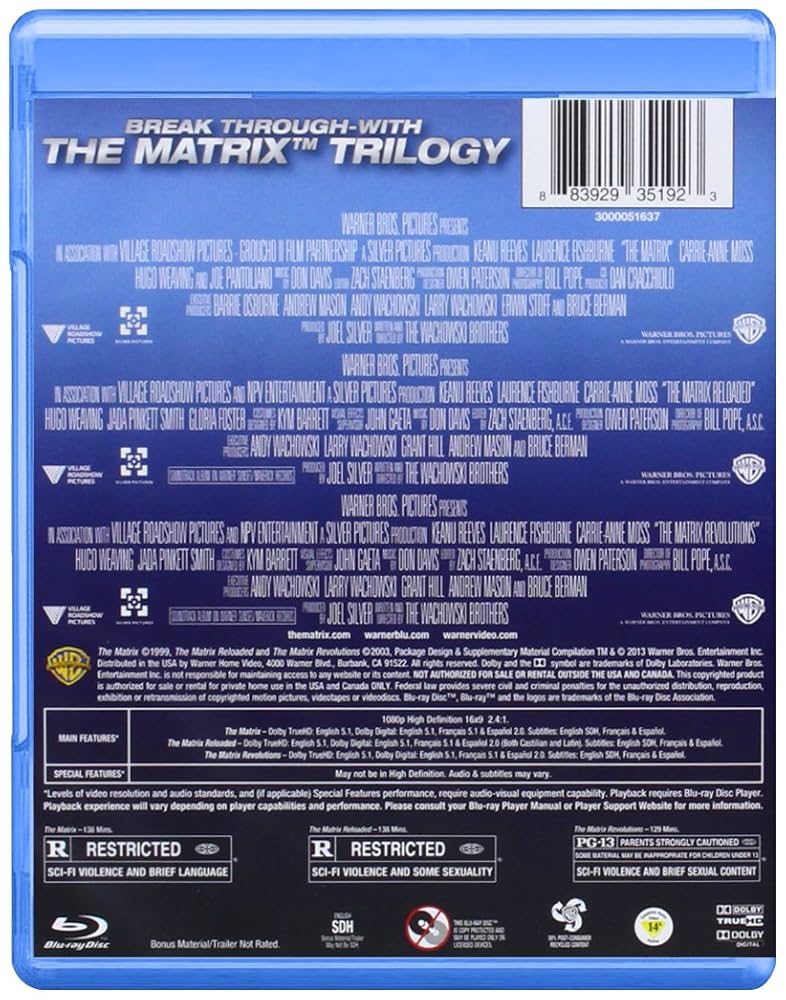 (未使用･未開封品)MATRIX / MATRIX RELOADED / MATRIX REVOLUTIONS The Matrix / The Matrix Reloaded / The Matrix Revolutions